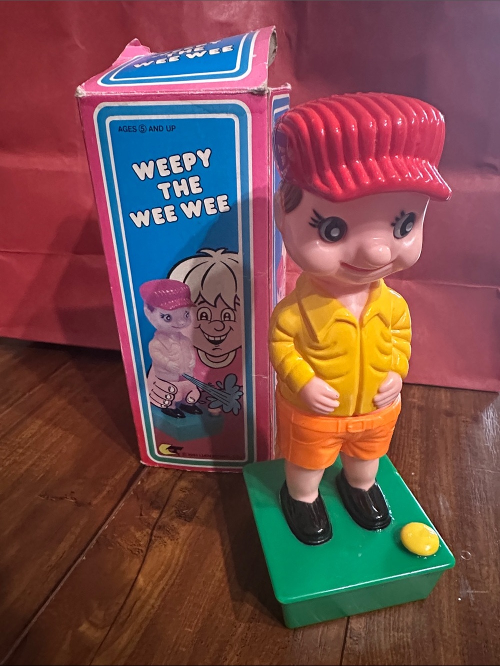 Vintage 1991 Weepy The Wee Wee Working Novelty Gag Toy w Box